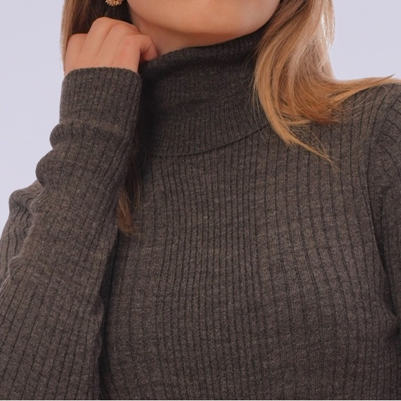 Minark Women’s Knit Top Turtleneck Long Sleeves Tees - Picture 2 of 4